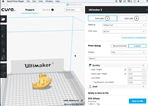 How to calculate material cost using Ultimaker Cura
