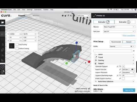Customize support structures in Ultimaker Cura 3.5